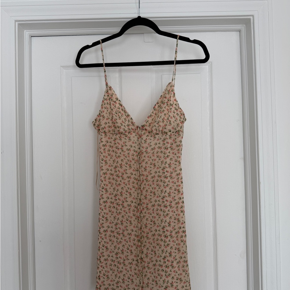 Zara Cream Floral Mini Dress
